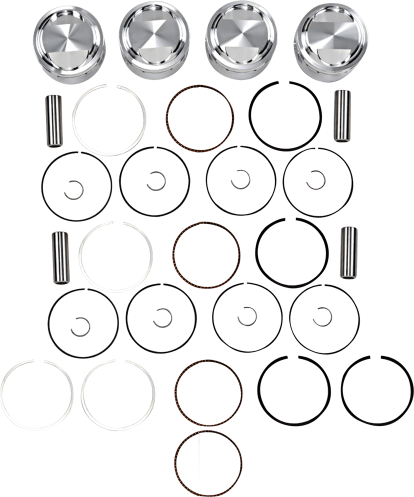 JE PISTONS 0910-5755 Piston Kit - 72.00 mm - 10.25:1 CR - Kawasaki