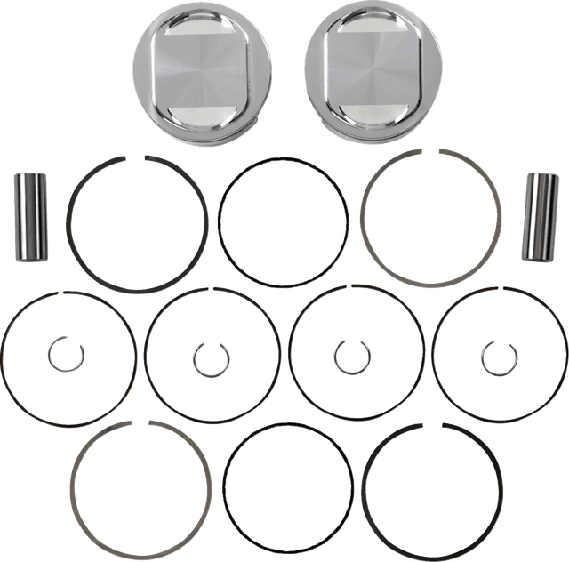 JE PISTONS 0910-5928 Piston Kit - Bored to107" - 10.75:1 CR - 96"/103" Twin Cam