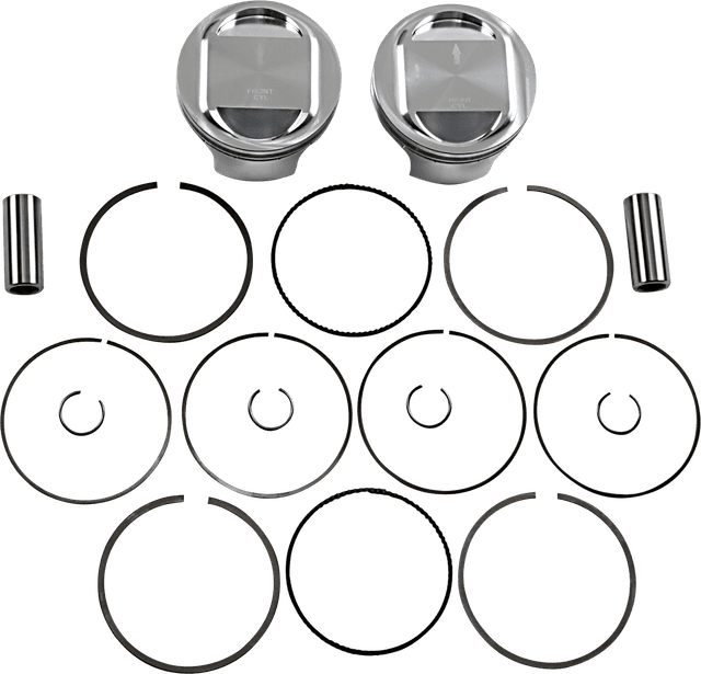 JE PISTONS 0910-5937 Piston Kit - Bored to 98" - 10.5:1 CR - 88"/96" Twin Cam