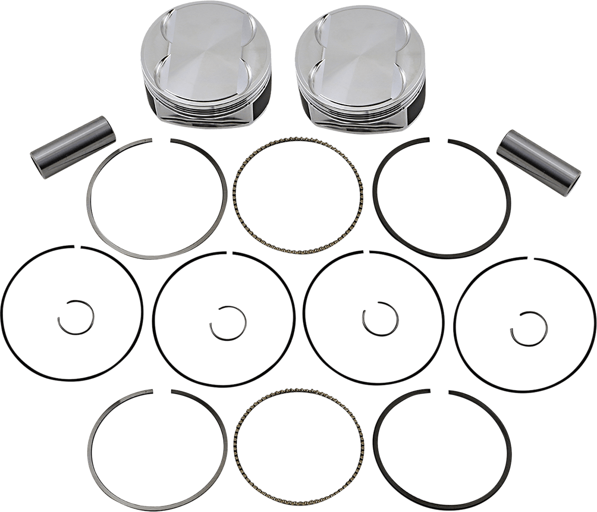 JE PISTONS 0910-6008 Piston Kit - 4.08" Bore - +0.143" Oversize - 107" M8