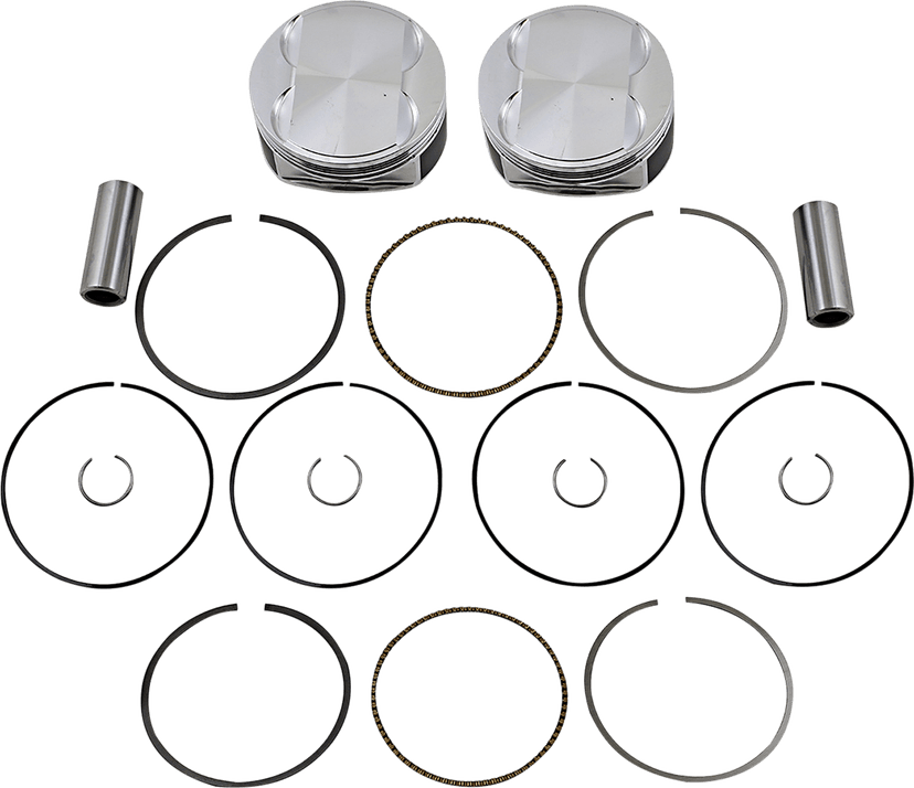 JE PISTONS 0910-6013 Piston Kit - 4.075" Bore - Standard - 114"/117" M8