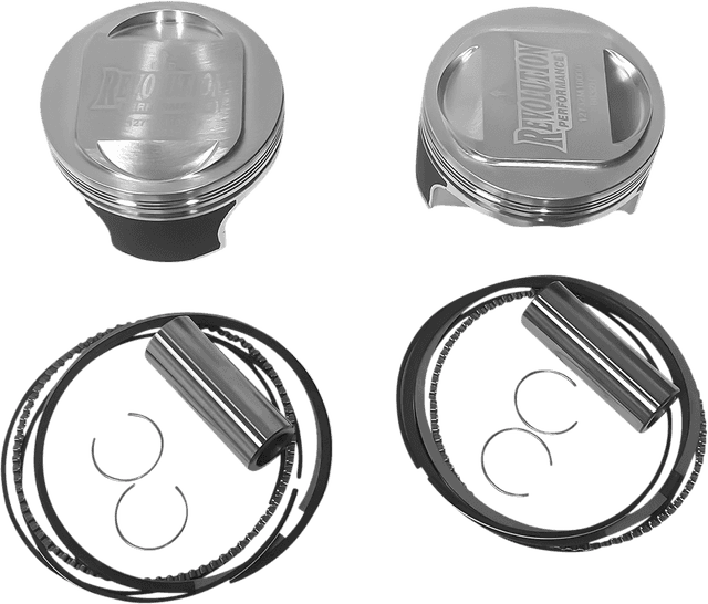 REVOLUTION PERFORMANCE, LLC 0910-6370 Piston Kit - Domed - For 98" Big Bore Cylinder Kit - Twin Cam