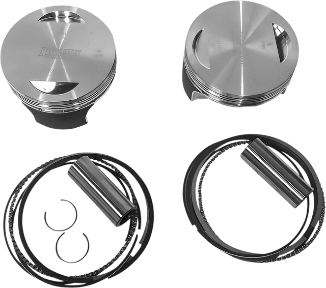 REVOLUTION PERFORMANCE, LLC 0910-6371 Piston Kit - Flat-Top - For 98" Big Bore Cylinder Kit - Twin Cam