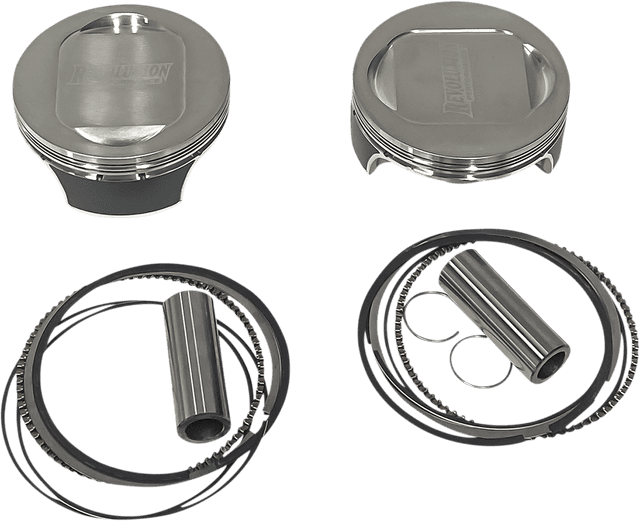 REVOLUTION PERFORMANCE, LLC 0910-6376 Piston Kit - Dished - For 117" Monster Big Bore Cylinder Kit - Twin Cam