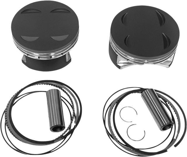 REVOLUTION PERFORMANCE, LLC 0910-6382 Piston Kit - Flat-Top - For 139" Monster Big Bore Cylinder Kit - 107" M8