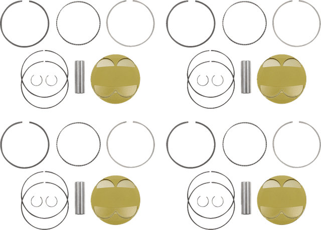 JE PISTONS 0910-6402 Piston Kit - 84.00 mm - 13.5:1 CR - Suzuki GSX1300R '08-'19