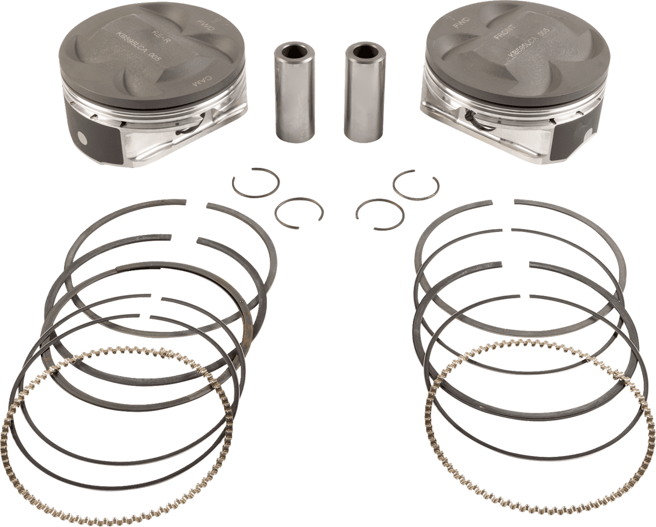 KB PERFORMANCE 0910-6404 Piston Kit - 4.250" +0.005" - 11.8:1 CR - 124" Big Bore - 107" M8