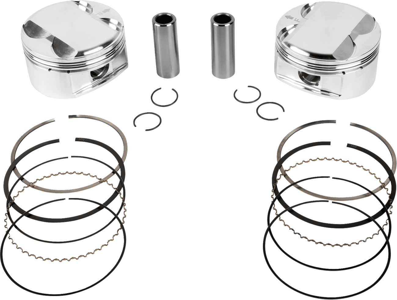JE PISTONS 0910-6990 Piston Kit - 3.937" Bore - 4.375" Stroke - 11.5:1 CR - 107" M8