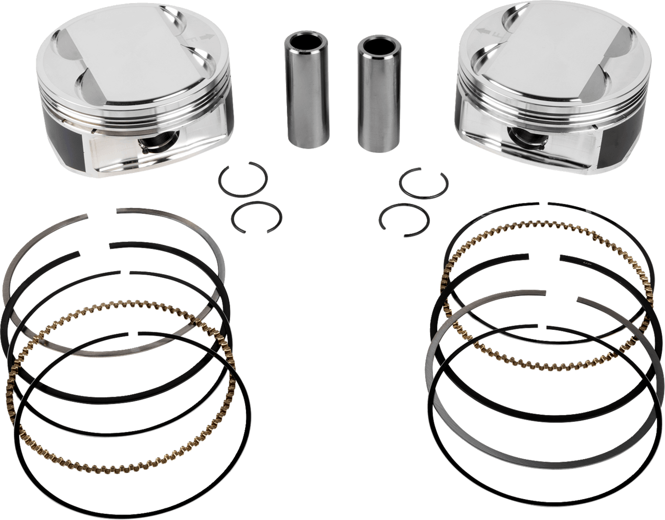 JE PISTONS 0910-6991 Piston Kit - 4.125" Bore - 4.375" Stroke - 11.5:1 CR - 107" M8