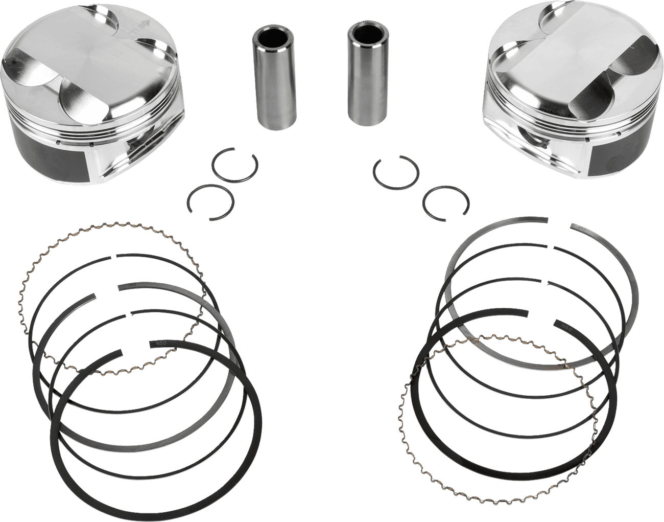 JE PISTONS 0910-7003 Piston Kit - 3.937" Bore - 4.375" Stroke - 12.0:1 CR - 107" M8