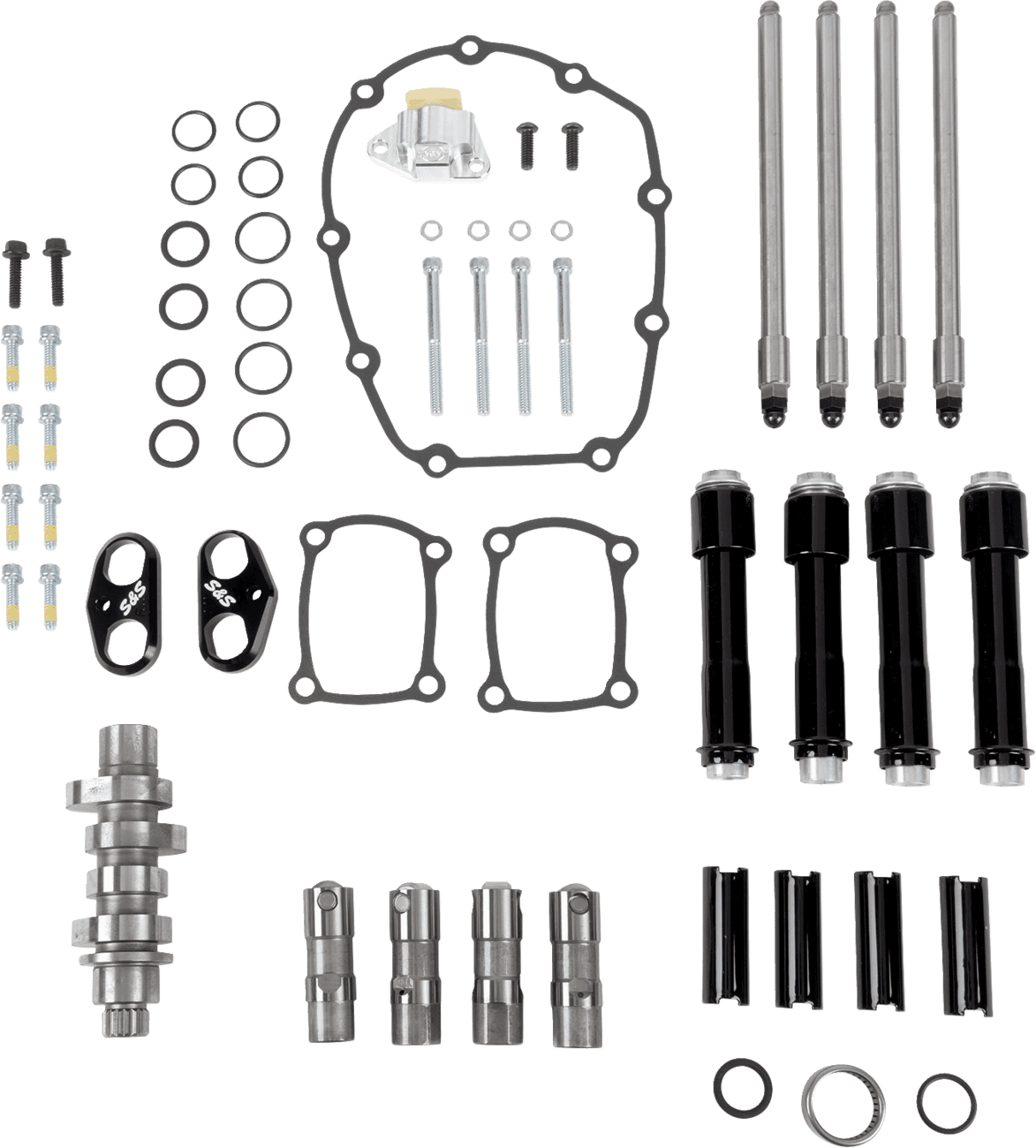 S&S CYCLE 09251641 Camshaft Kit - 496 Chain Drive - Black Pushrod Tubes - M8