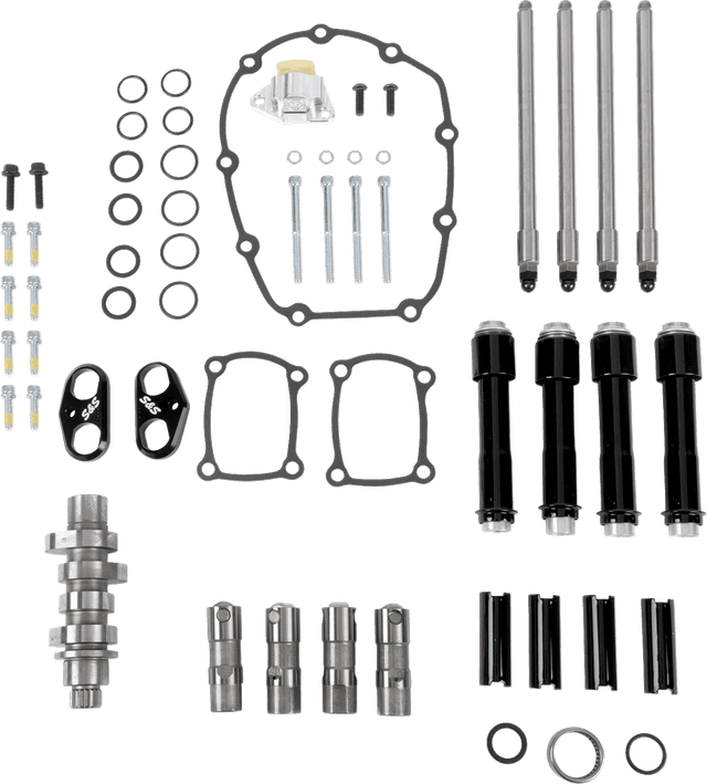 S&S CYCLE 09251641 Camshaft Kit - 496 Chain Drive - Black Pushrod Tubes - M8