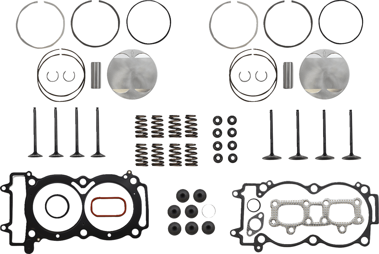 KIBBLEWHITE 0926-3403 Top End Kit - Black Diamond™ Valves with Piston Kit - Polaris General 1000/ RZR 1000