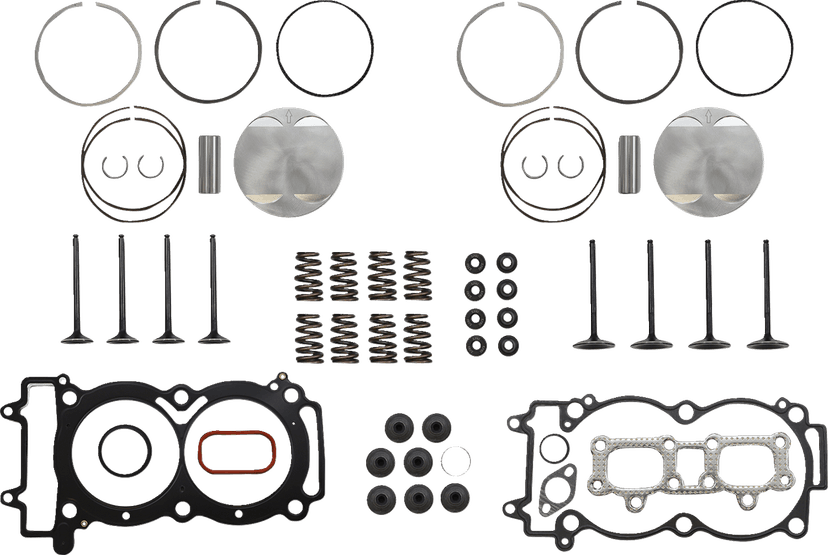 KIBBLEWHITE 0926-3403 Top End Kit - Black Diamond™ Valves with Piston Kit - Polaris General 1000/ RZR 1000