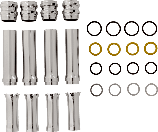 ARLEN NESS 0928-0047 Pushrod Tube Cover Kit - 10 Gauge® - Chrome - Twin Cam — image 1 of 3