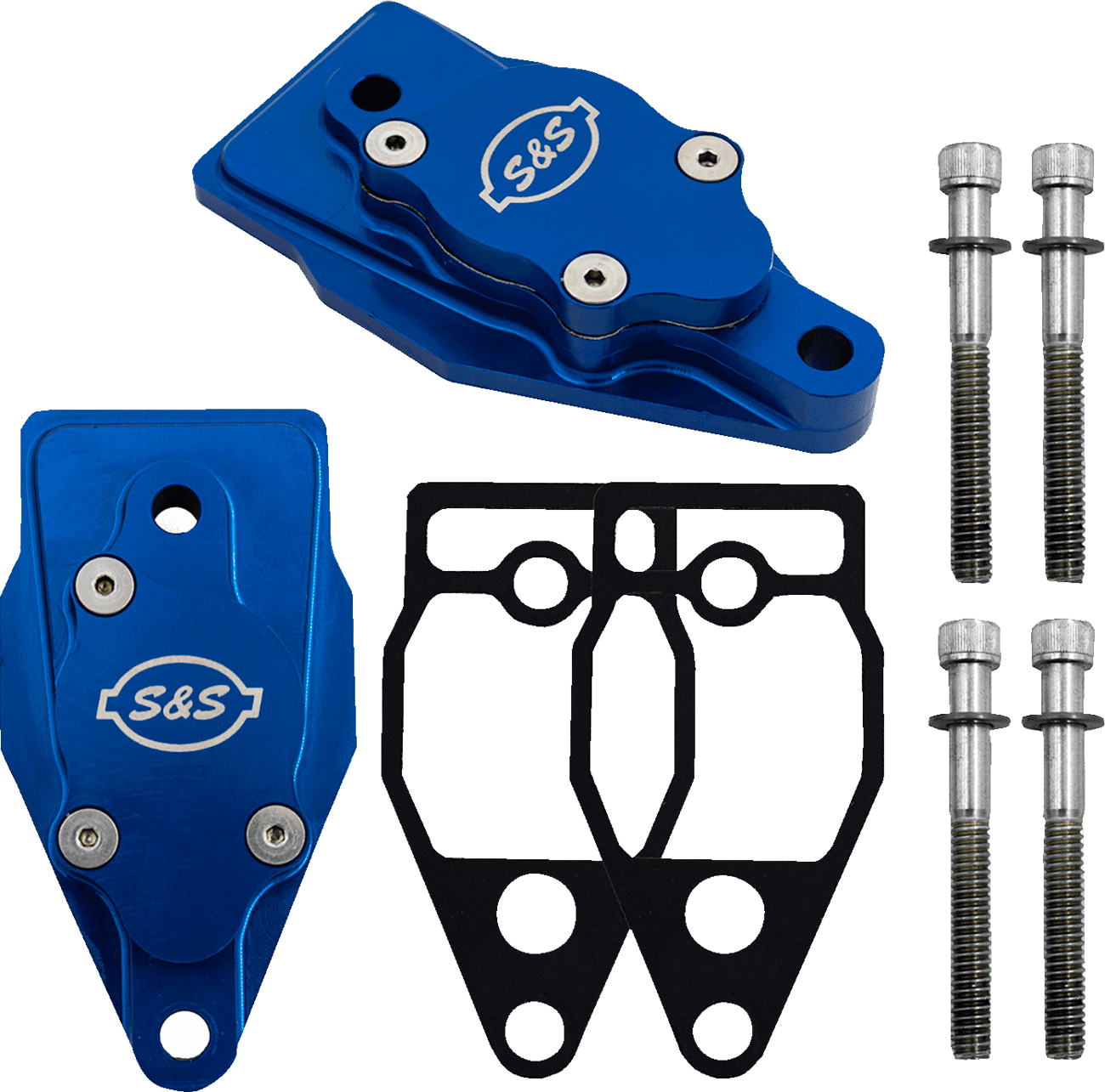 S&S CYCLE 09300249 Billet Head Breather Kit - Anodized Blue - Twin Cam '99-'17