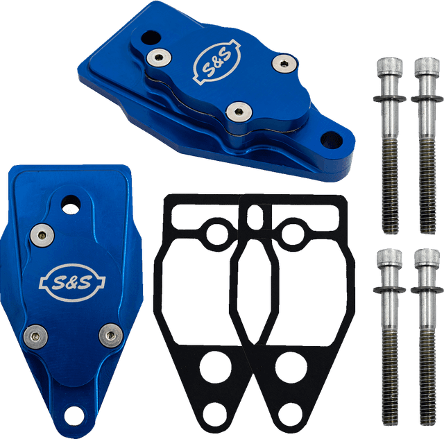 S&S CYCLE 09300249 Billet Head Breather Kit - Anodized Blue - Twin Cam '99-'17 — image 1 of 2
