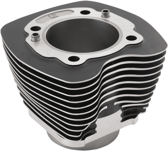 DRAG SPECIALTIES 0931-0710 Cylinder - 3.750" Bore - Black with Highlighted Fins - 88"/96" Twin Cam '99-'17