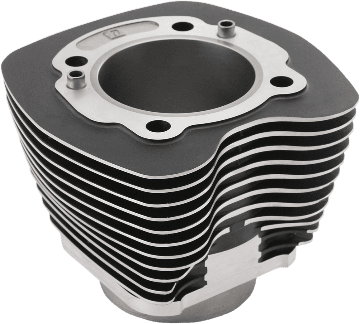 DRAG SPECIALTIES 0931-0822 Cylinder - 3.875" Bore - Black with Highlighted Fins - 103" Twin Cam '99-'17