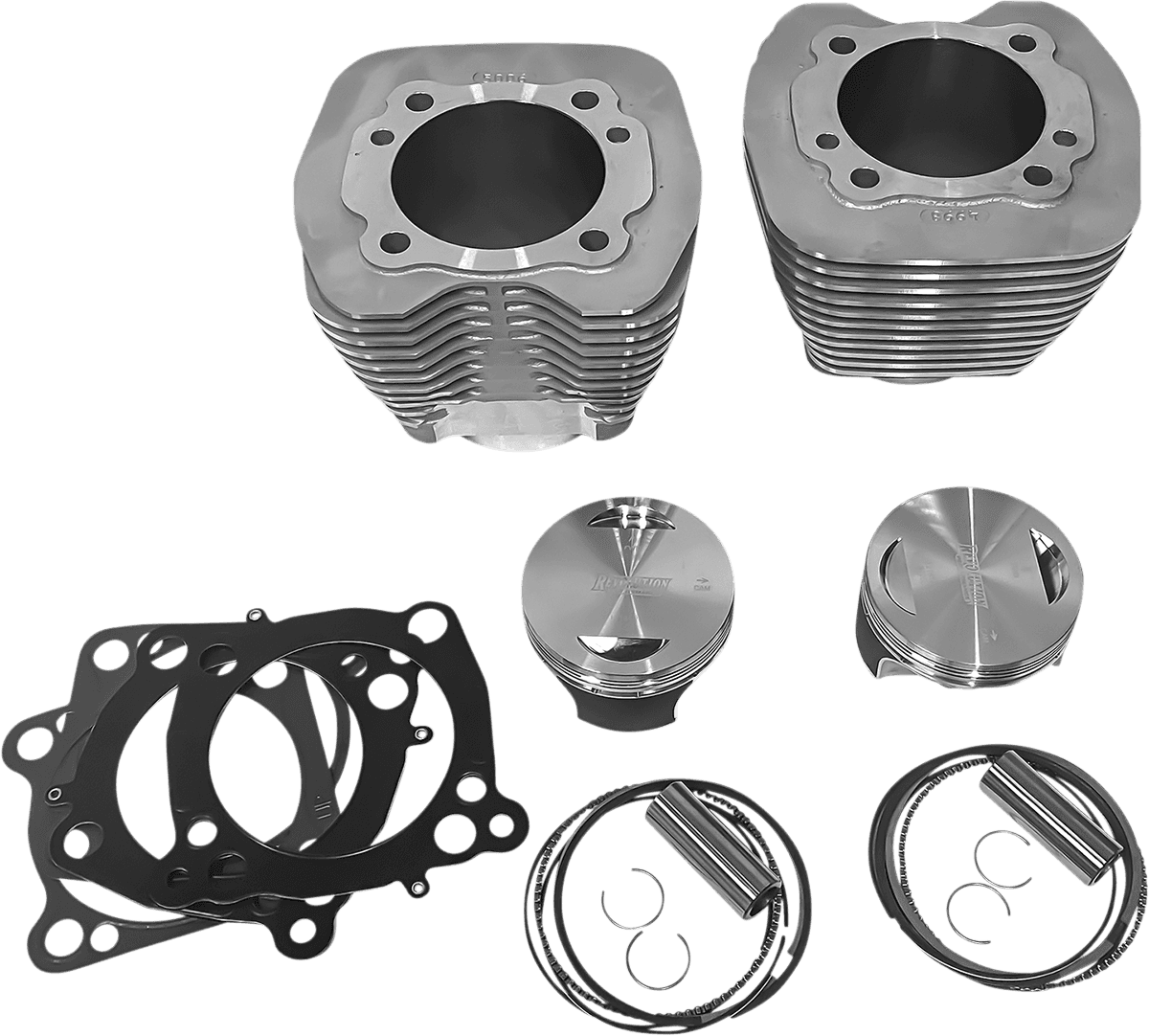 REVOLUTION PERFORMANCE, LLC 0931-1028 Cylinder Kit - 98" - Big Bore - Natural Silver - Twin Cam
