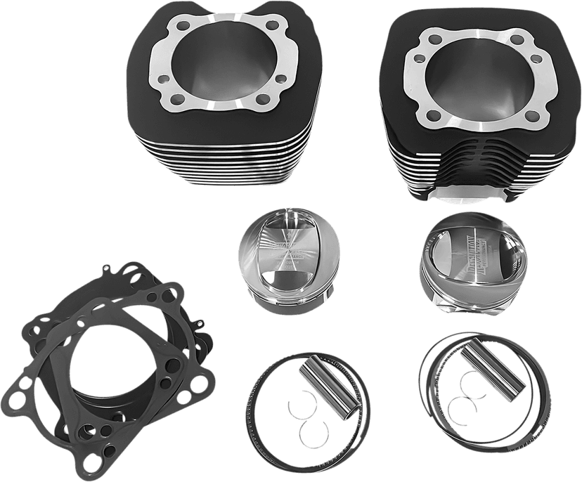 REVOLUTION PERFORMANCE, LLC 0931-1034 Cylinder Kit - 113" - Big Bore - Black with Highlighted Fins - Screamin Eagle | CVO 110" Twin Cam