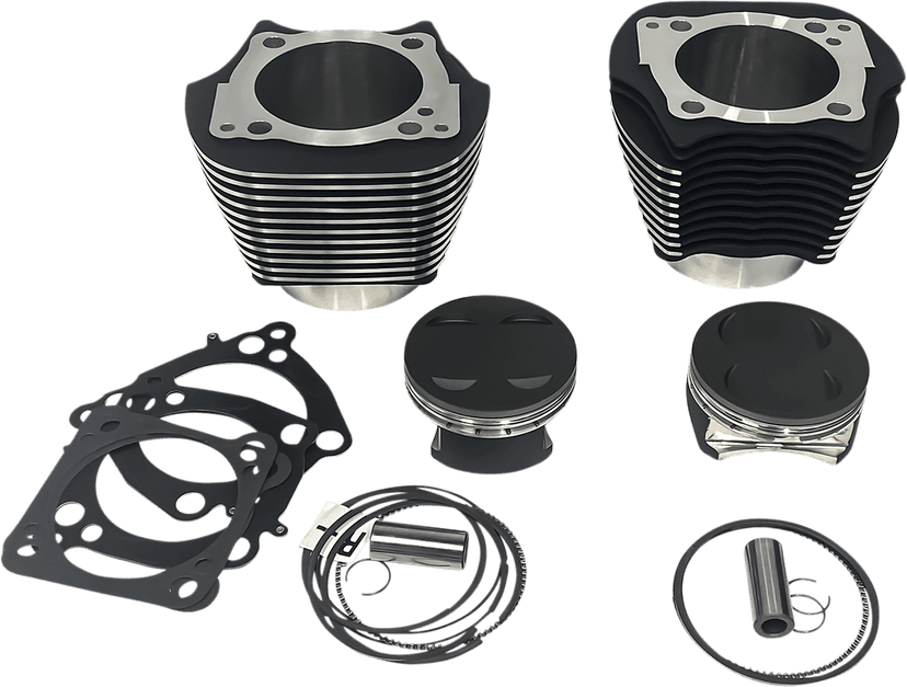 REVOLUTION PERFORMANCE, LLC 0931-1050 Cylinder Kit - 139" - Black with Highlighted Fins - 107" M8