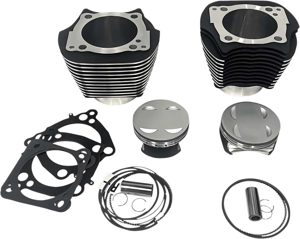 REVOLUTION PERFORMANCE, LLC 0931-1052 Cylinder Kit - 143" - Black with Highlighted Fins - 114"/117" M8