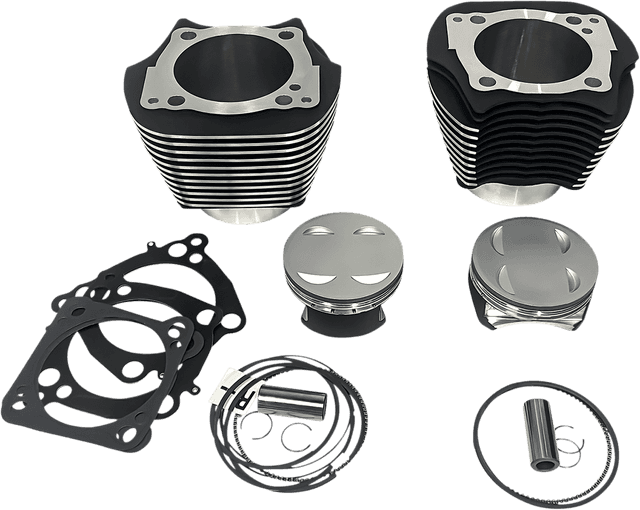 REVOLUTION PERFORMANCE, LLC 0931-1052 Cylinder Kit - 143" - Black with Highlighted Fins - 114"/117" M8