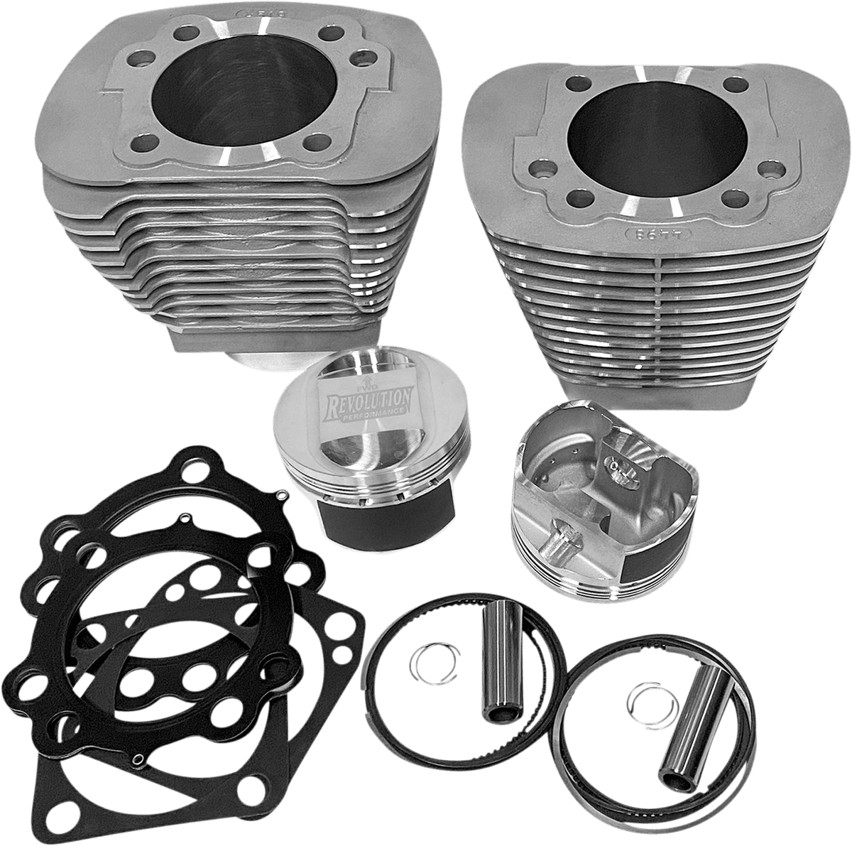 REVOLUTION PERFORMANCE, LLC 0931-1059 Cylinder Kit - 92" - Big Bore - Natural Silver - Evolution Big Twin