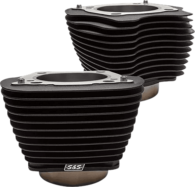 S&S CYCLE 09311200 Cylinder Set - 4.25" Bore - Unhoned - Wrinkle Black w/o Highlights - M8