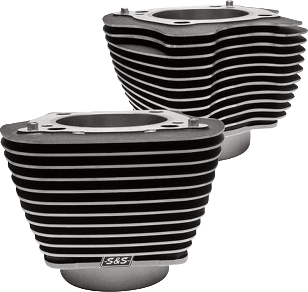 S&S CYCLE 09311201 Cylinder Set - 4.25" Bore - Unhoned - Wrinkle Black w/Highlights - M8