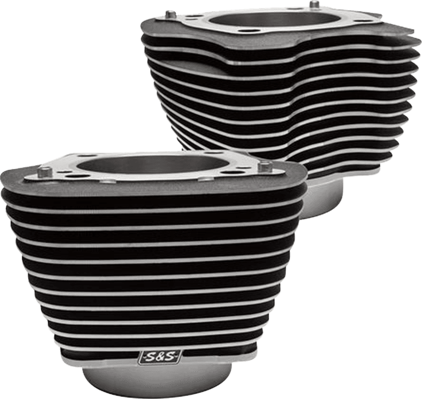 S&S CYCLE 09311201 Cylinder Set - 4.25" Bore - Unhoned - Wrinkle Black w/Highlights - M8