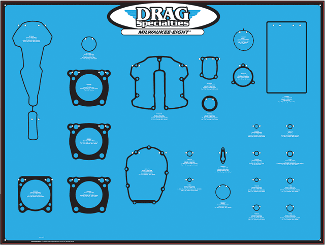 DRAG SPECIALTIES 0934-6923 Gasket / Seal / O-Ring Display Board - '17-'25 M8 Motors