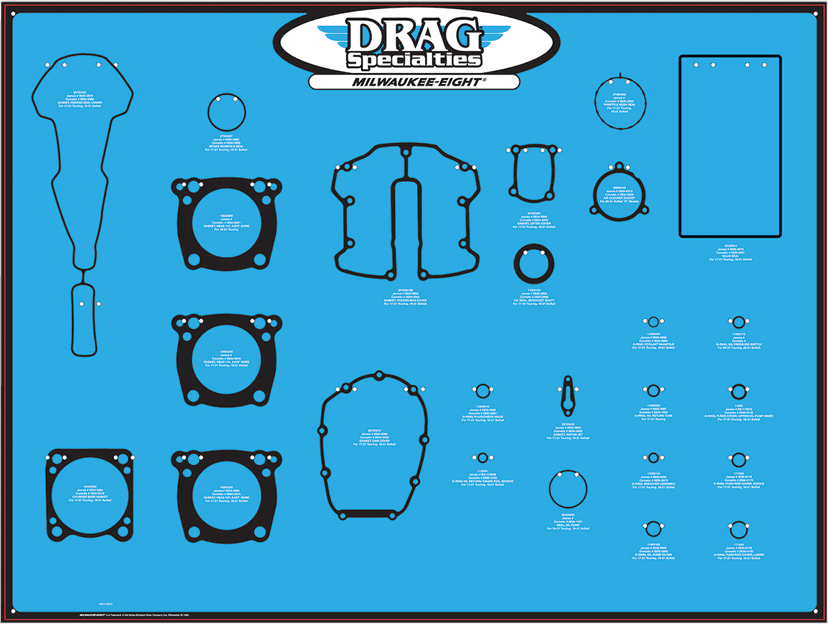 DRAG SPECIALTIES 0934-6923 Gasket / Seal / O-Ring Display Board - '17-'25 M8 Motors