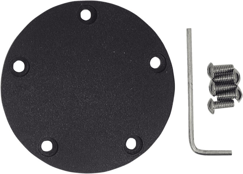 DRAG SPECIALTIES 0940-1241 Points Cover - Wrinkle Black - Twin Cam — image 2 of 2