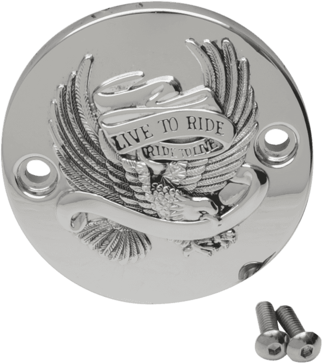 DRAG SPECIALTIES 0940-1645 Points Cover - Chrome/Black - M8 — image 2 of 2