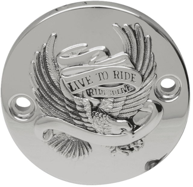 DRAG SPECIALTIES 0940-1645 Points Cover - Chrome/Black - M8 — image 1 of 2