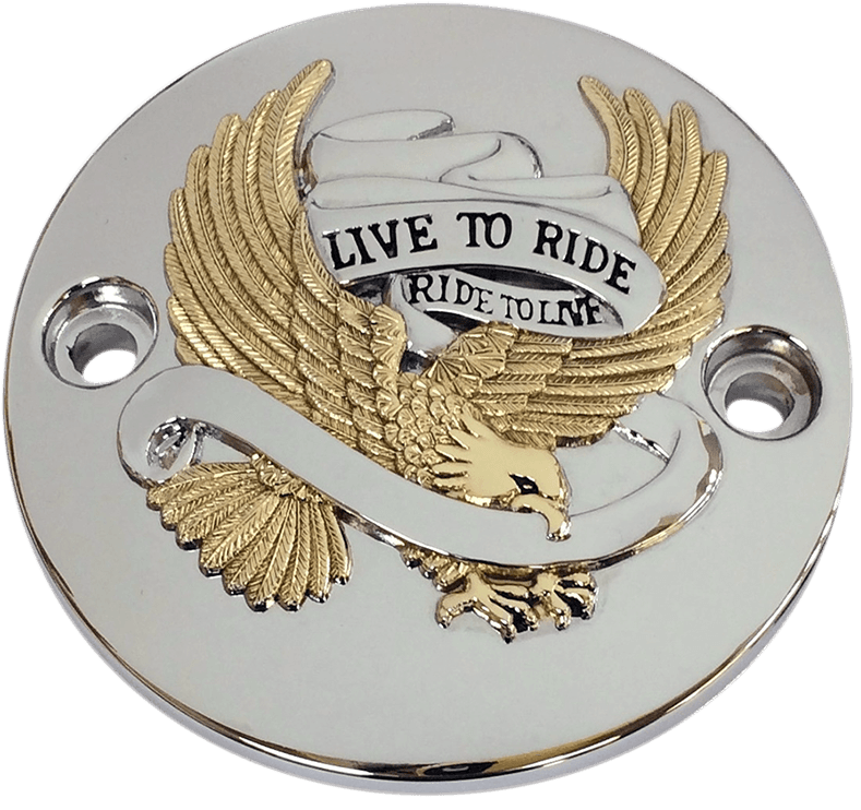 DRAG SPECIALTIES 0940-1646 Points Cover - Chrome/Gold/Black - M8
