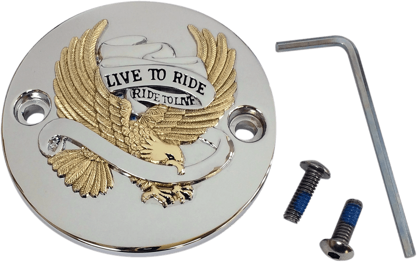DRAG SPECIALTIES 0940-1646 Points Cover - Chrome/Gold/Black - M8 — image 2 of 2