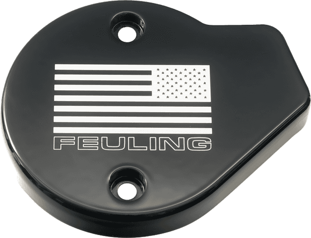 FEULING OIL PUMP CORP. 09402237 Cam Cover - Contrast Lasered Flag Reverse Logo - Center Cooled - 2 Hole