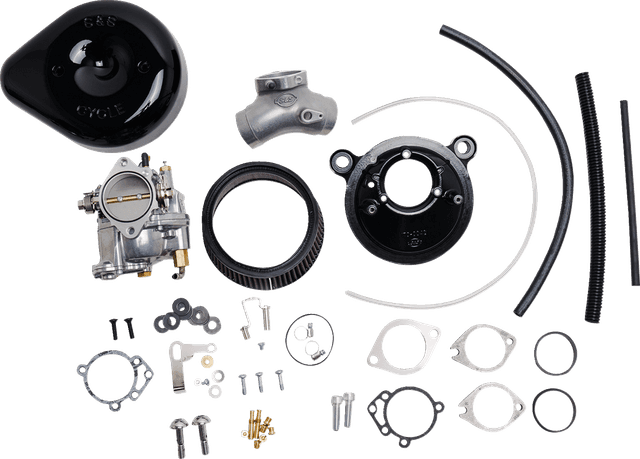 S&S CYCLE 1001-0086 Super E Carburetor with Stealth Air Cleaner Kit - Gloss Black - Evolution Big Twin — image 1 of 2
