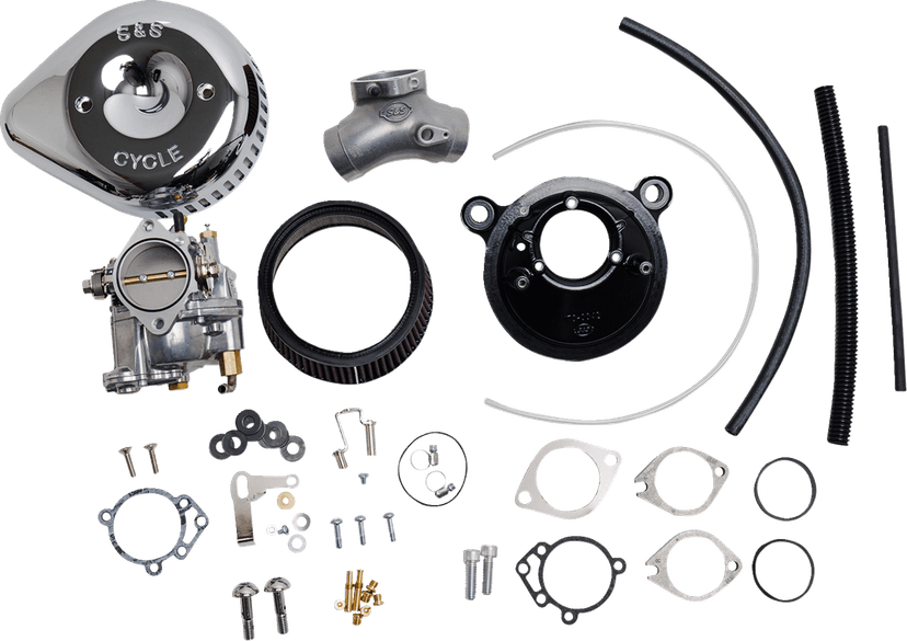 S&S CYCLE 1001-0087 Super G Carburetor with Stealth Air Cleaner Kit - Chrome - Evolution Big Twin — image 1 of 2