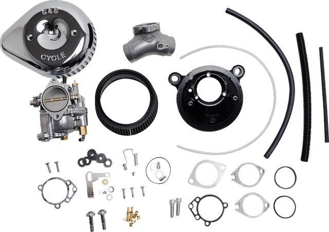 S&S CYCLE 1001-0090 Super G Carburetor with Stealth Air Cleaner Kit - Chrome - Twin Cam — image 1 of 2