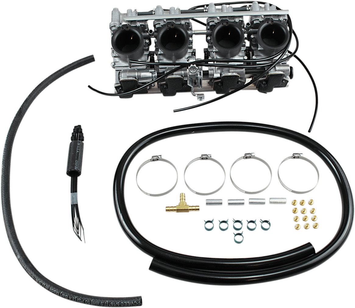 MIKUNI 1002-0035 Radial Flat Slide Carburetor Set - RS Series 34 4-Cylinder