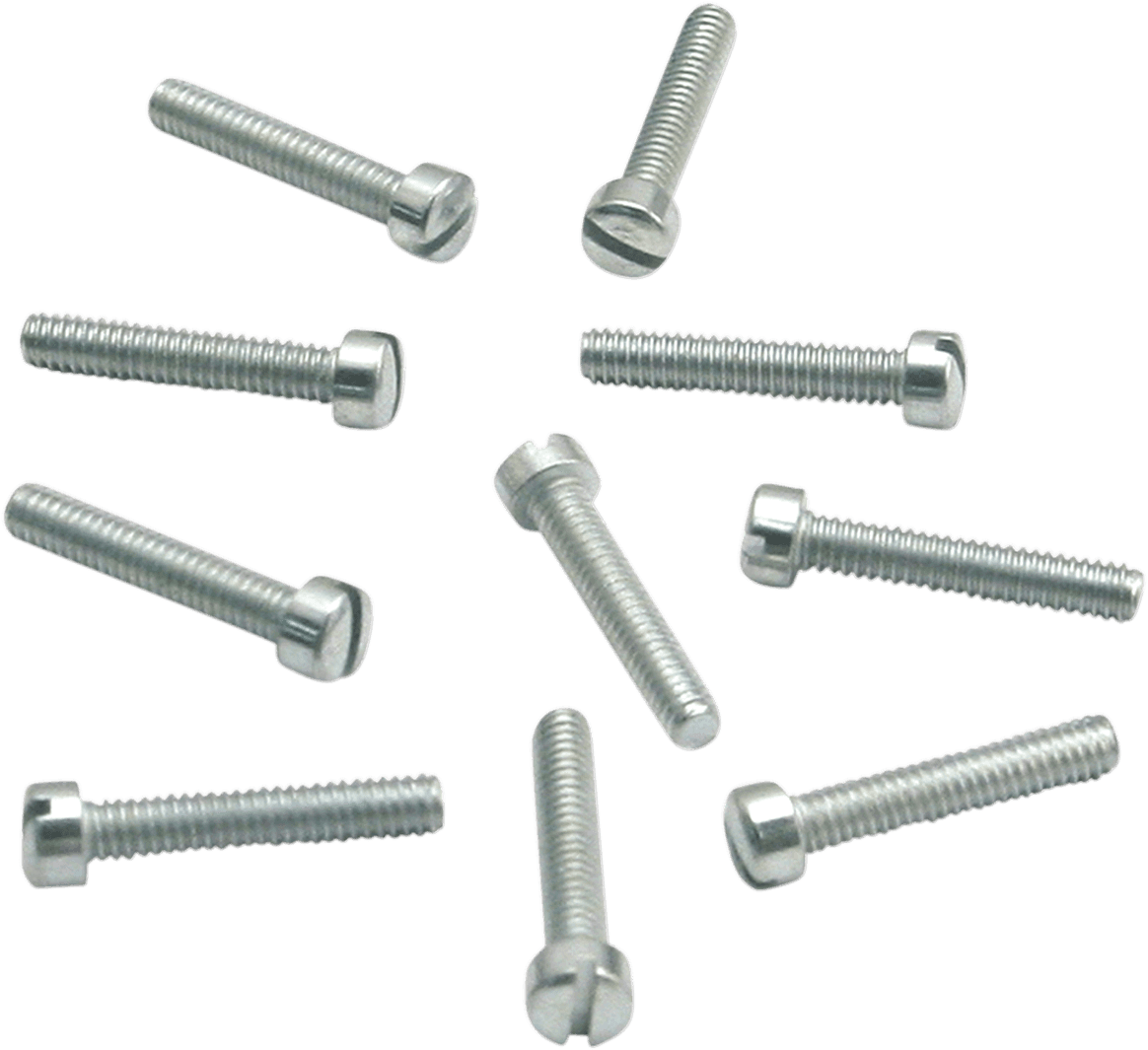 S&S CYCLE 1003-1716 Slotted Flat Head Screws - 10-Pack