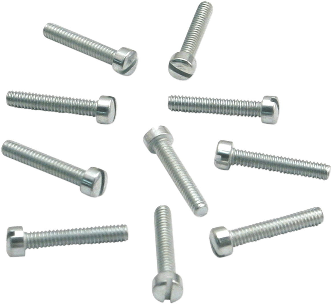 S&S CYCLE 1003-1716 Slotted Flat Head Screws - 10-Pack