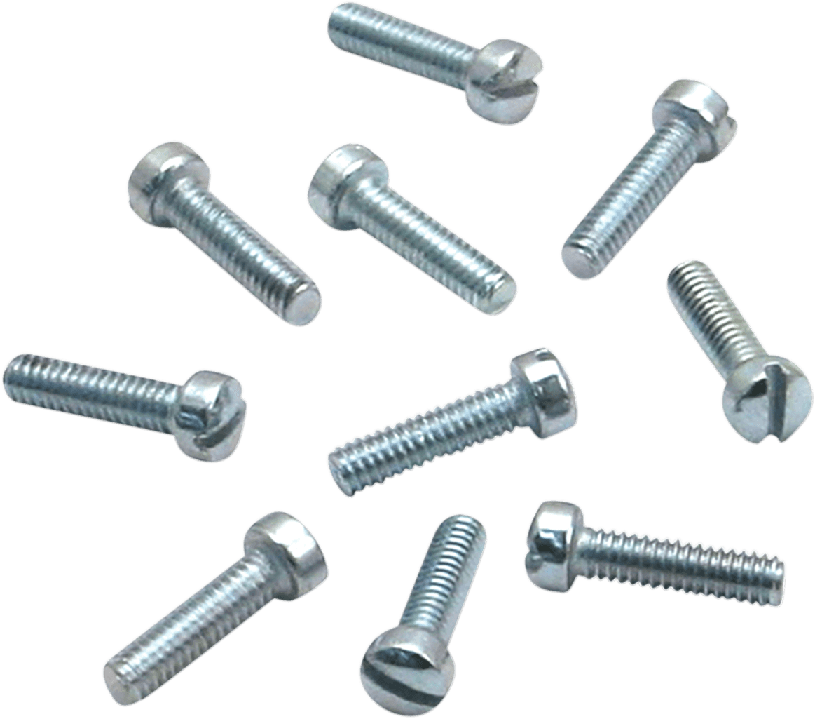 S&S CYCLE 1003-1717 Slotted Flat Head Screws - 10-Pack