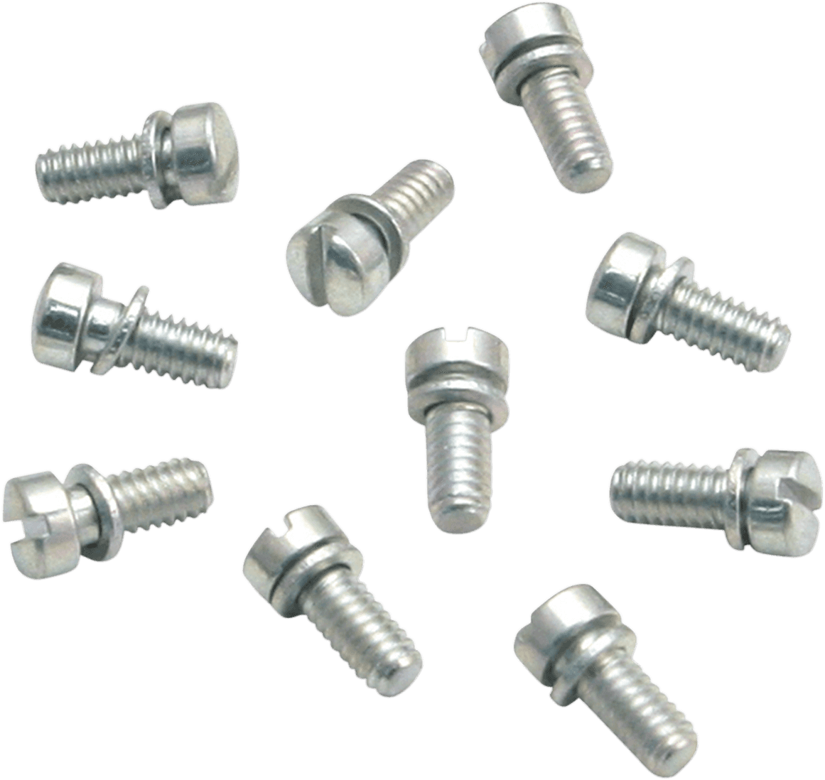 S&S CYCLE 1003-1729 Slotted Round Head Screws - 10-Pack