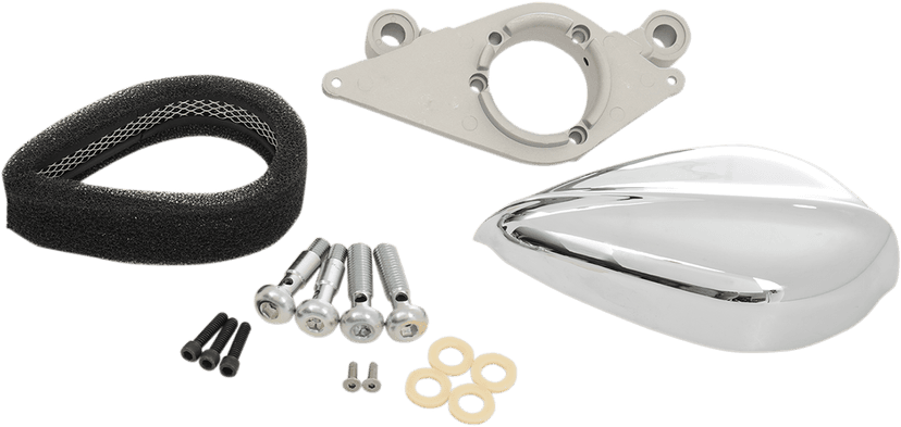 PAUGHCO 1010-0711 Teardrop Air Cleaner Assembly Kit - Chrome — image 2 of 3