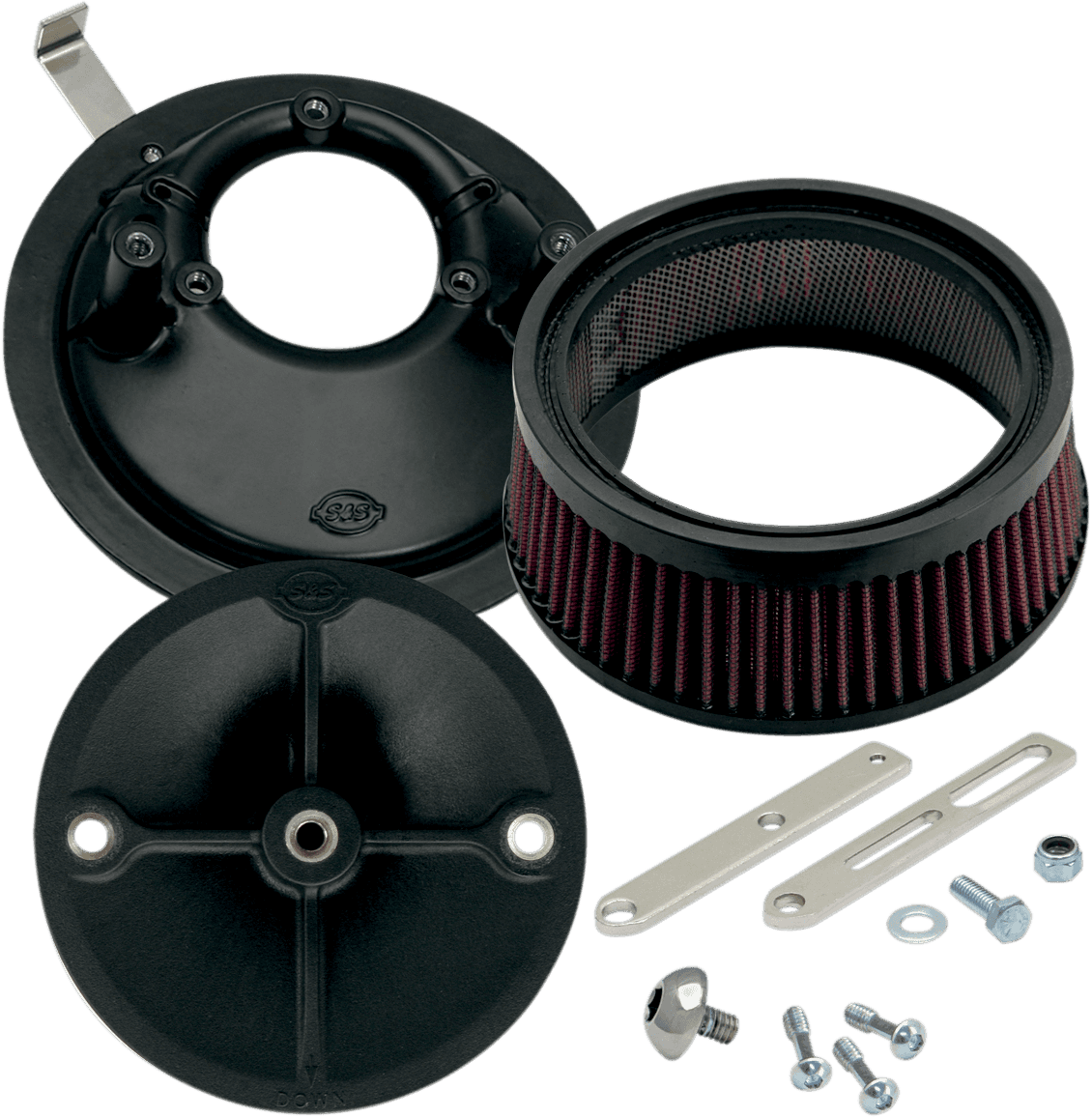 S&S CYCLE 1010-1313 Super Stock™ Stealth Air Cleaner Kit - Black